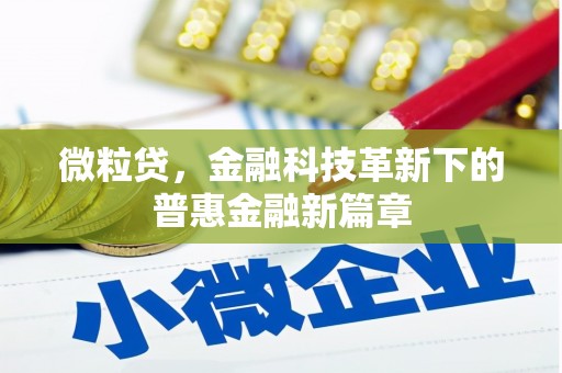 桐庐微粒贷，金融科技革新下的普惠金融新篇章