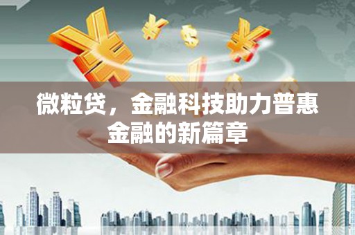 桐庐微粒贷，金融科技助力普惠金融的新篇章