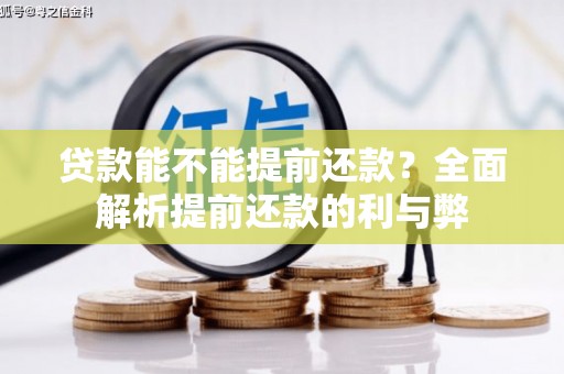 桐庐贷款能不能提前还款？全面解析提前还款的利与弊