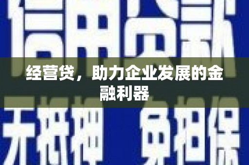 桐庐经营贷，助力企业发展的金融利器