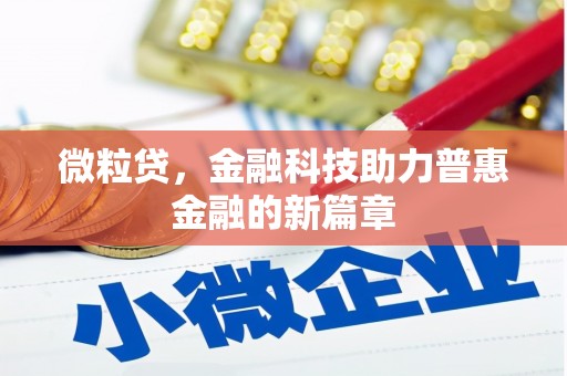 桐庐微粒贷，金融科技助力普惠金融的新篇章