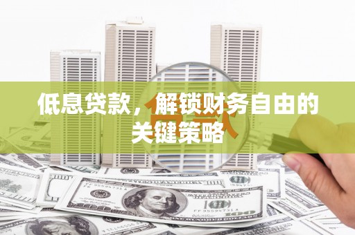 桐庐低息贷款，解锁财务自由的关键策略