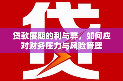 桐庐贷款展期的利与弊，如何应对财务压力与风险管理