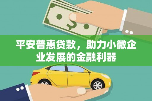 桐庐平安普惠贷款，助力小微企业发展的金融利器