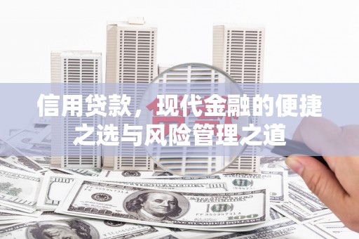桐庐信用贷款，现代金融的便捷之选与风险管理之道