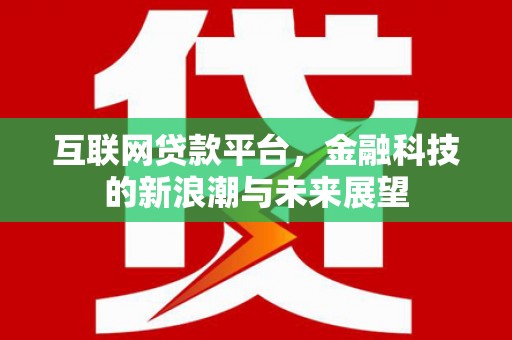 桐庐互联网贷款平台，金融科技的新浪潮与未来展望