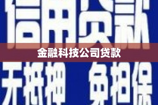桐庐金融科技公司贷款