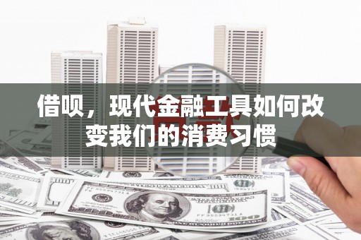 桐庐借呗，现代金融工具如何改变我们的消费习惯