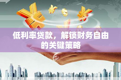 桐庐低利率贷款，解锁财务自由的关键策略