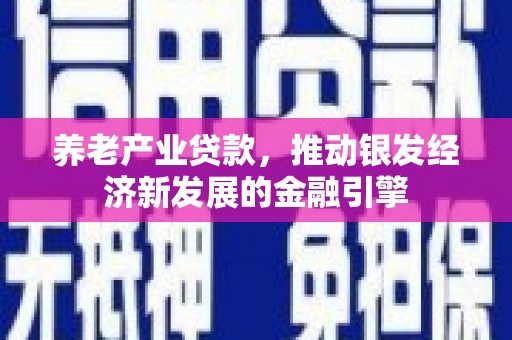 桐庐养老产业贷款，推动银发经济新发展的金融引擎