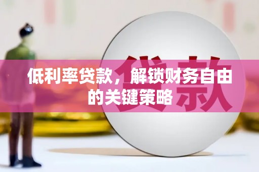 桐庐低利率贷款，解锁财务自由的关键策略