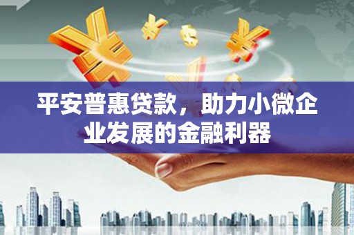 桐庐平安普惠贷款，助力小微企业发展的金融利器