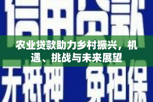 桐庐农业贷款助力乡村振兴，机遇、挑战与未来展望