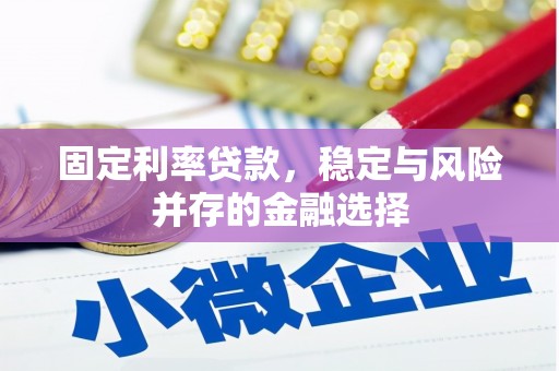 桐庐固定利率贷款，稳定与风险并存的金融选择