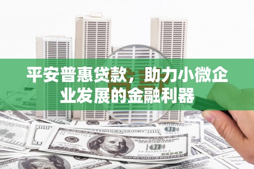 桐庐平安普惠贷款，助力小微企业发展的金融利器