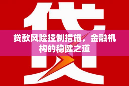 桐庐贷款风险控制措施，金融机构的稳健之道
